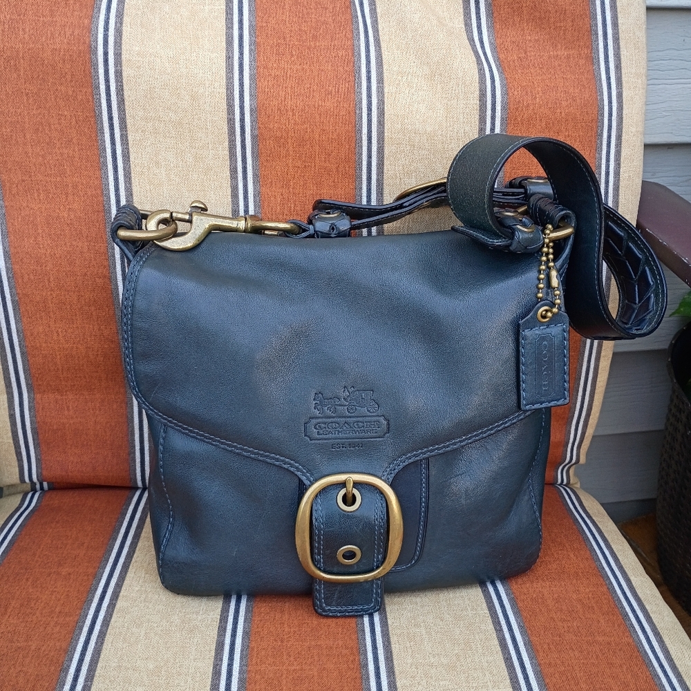 Coach Blue Legacy Tattersall Bleeker Large Flawp - Picture 16 of 17